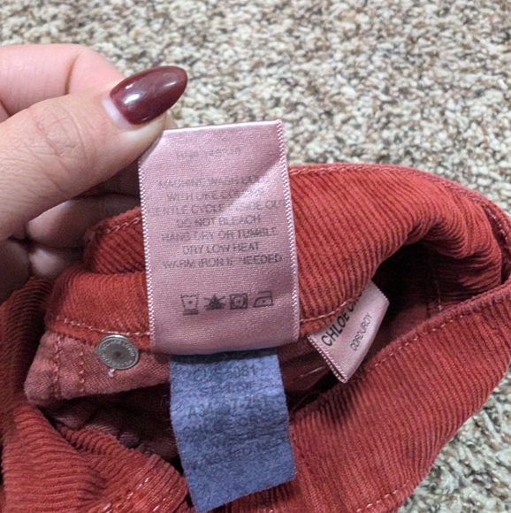 AMO NWT Red Corduroy Chloe Cropped Pants - Picture 14 of 14